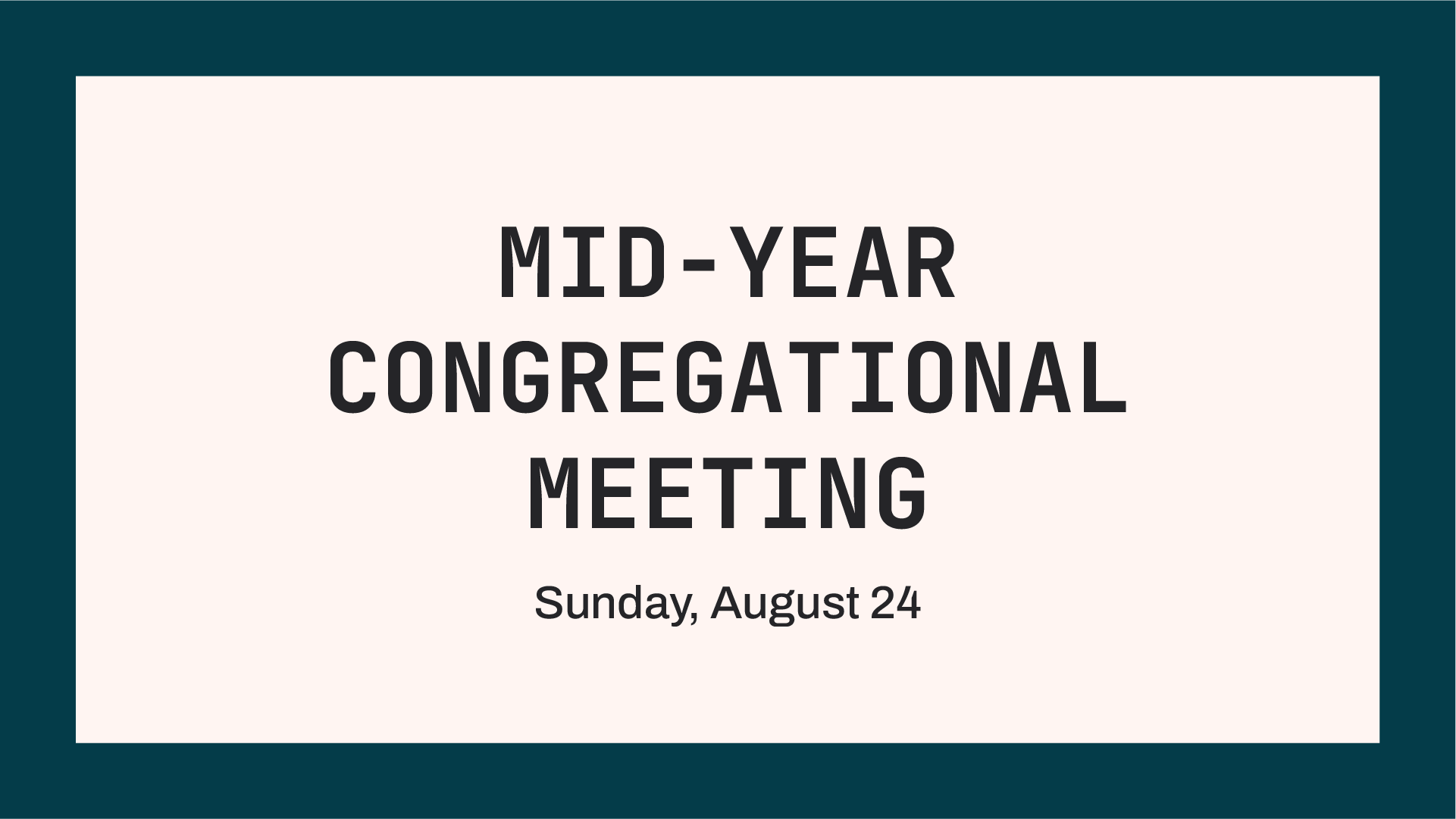 Congregational Meeting