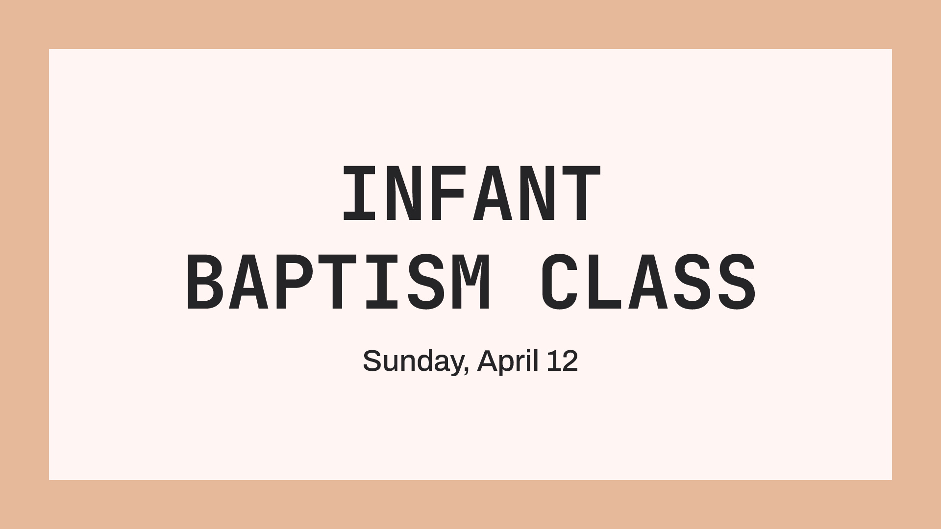 Infant Baptism