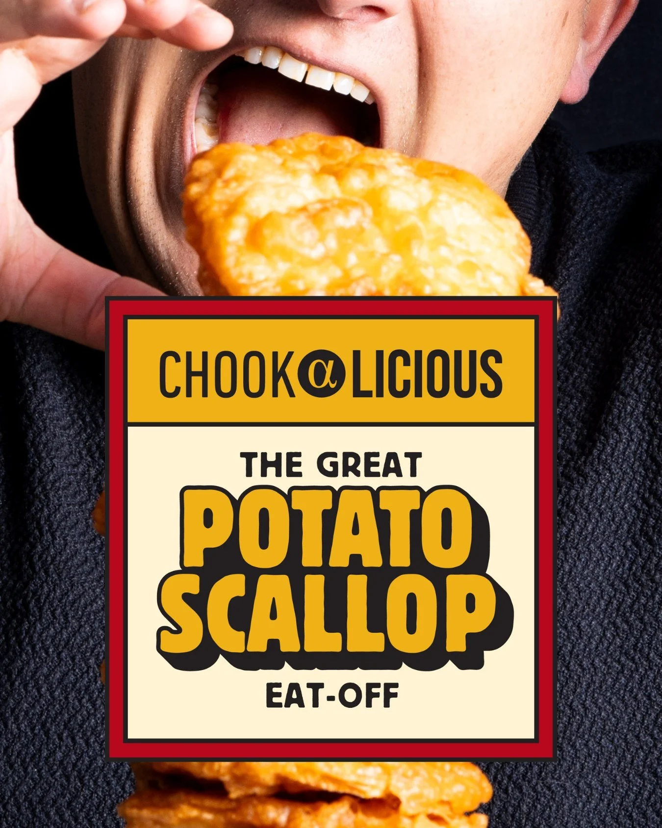 Stack &lsquo;em high, bite &lsquo;em big! 😋🥔 Applications for The Great POTATO SCALLOP Eat-Off are OPEN! $300 for the winner, starting 25th Oct. #ChookALicious #CrunchTime #TheGreatScallopEatOff #PotatoGlory #ScallopShowdown