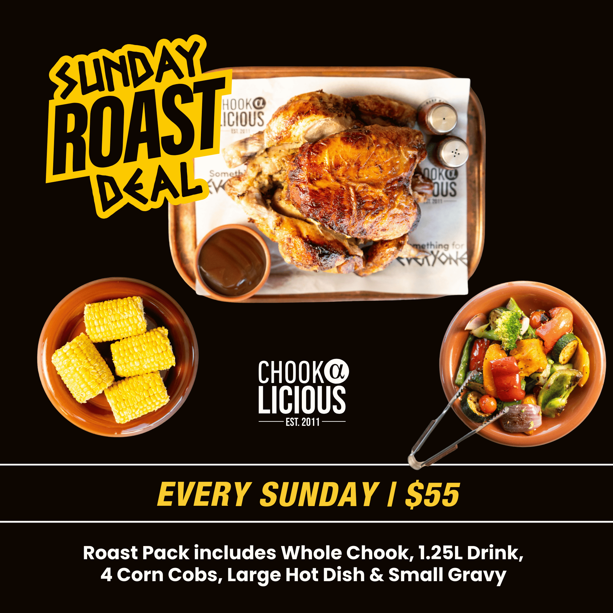 Sunday Roast Deal in Winston Hills – $55 Family Pack
