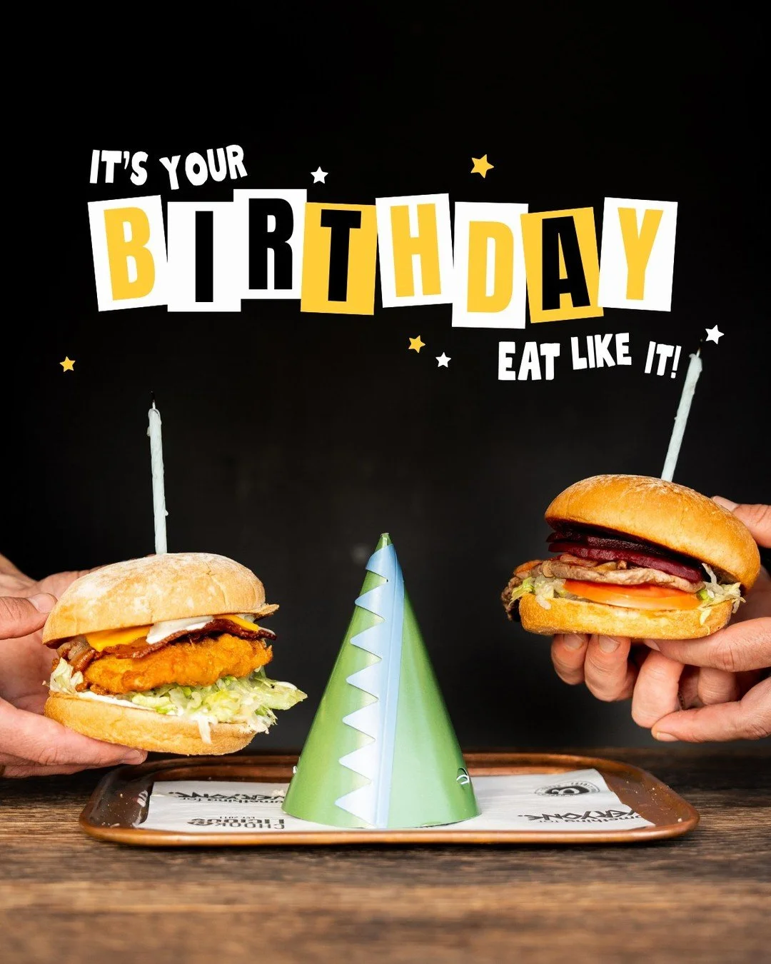 It&rsquo;s your Birthday&hellip; Eat like it! 🎉🍔
Any burger for $10 or go all in with a combo for just $15 - because today&rsquo;s all about treating yourself 😌✨
Just flash your ID at the counter and let the good times roll!

#BirthdayVibes #Burge