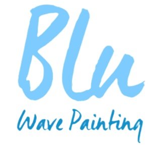 Blu Wave Painting