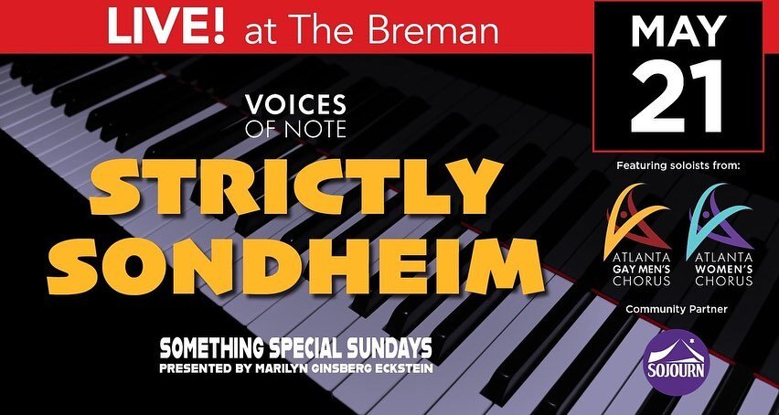 Mother's Day is Sunday and we have the perfect gift!
 
Use this link in our bio to get your tickets to Strictly Sondheim -  this fun  cabaret-style concert is at 7 p.m. Sunday, May 21 at The Breman!

💛❤️💛❤️ 

#voicesofnote #sojournsd #sondheim #hap