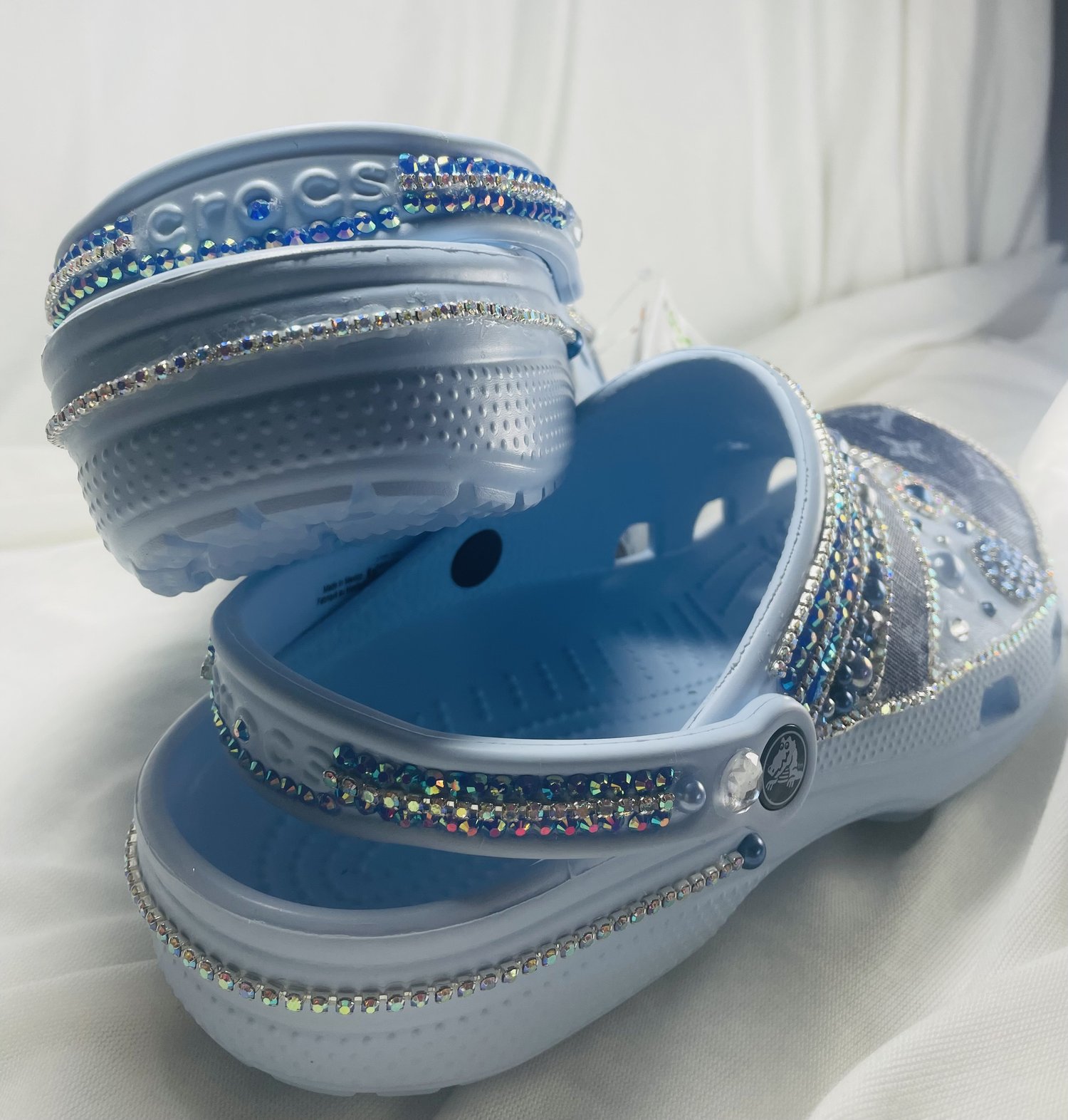 Gray Bling Custom Crocs - Women's Size 9 — Every Bling Is Possible