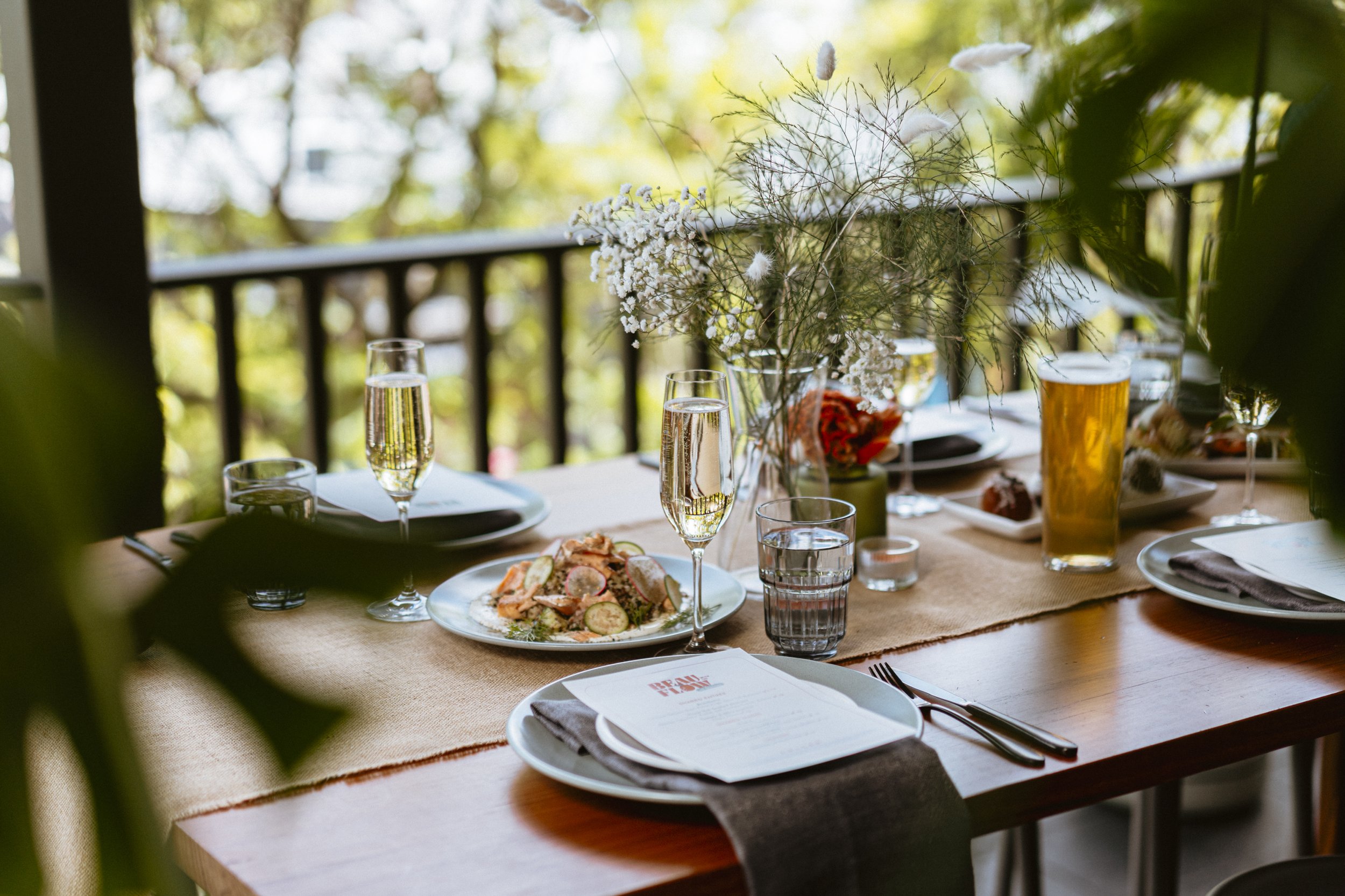 Dinner function on The Elford Balcony