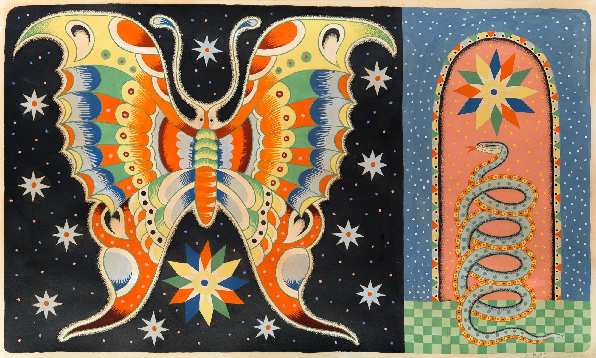 Butterfly and Snake