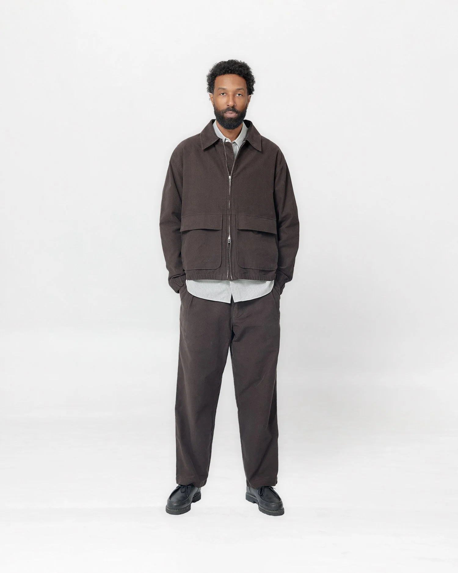Norte Jacket Dark Brown Front.jpg