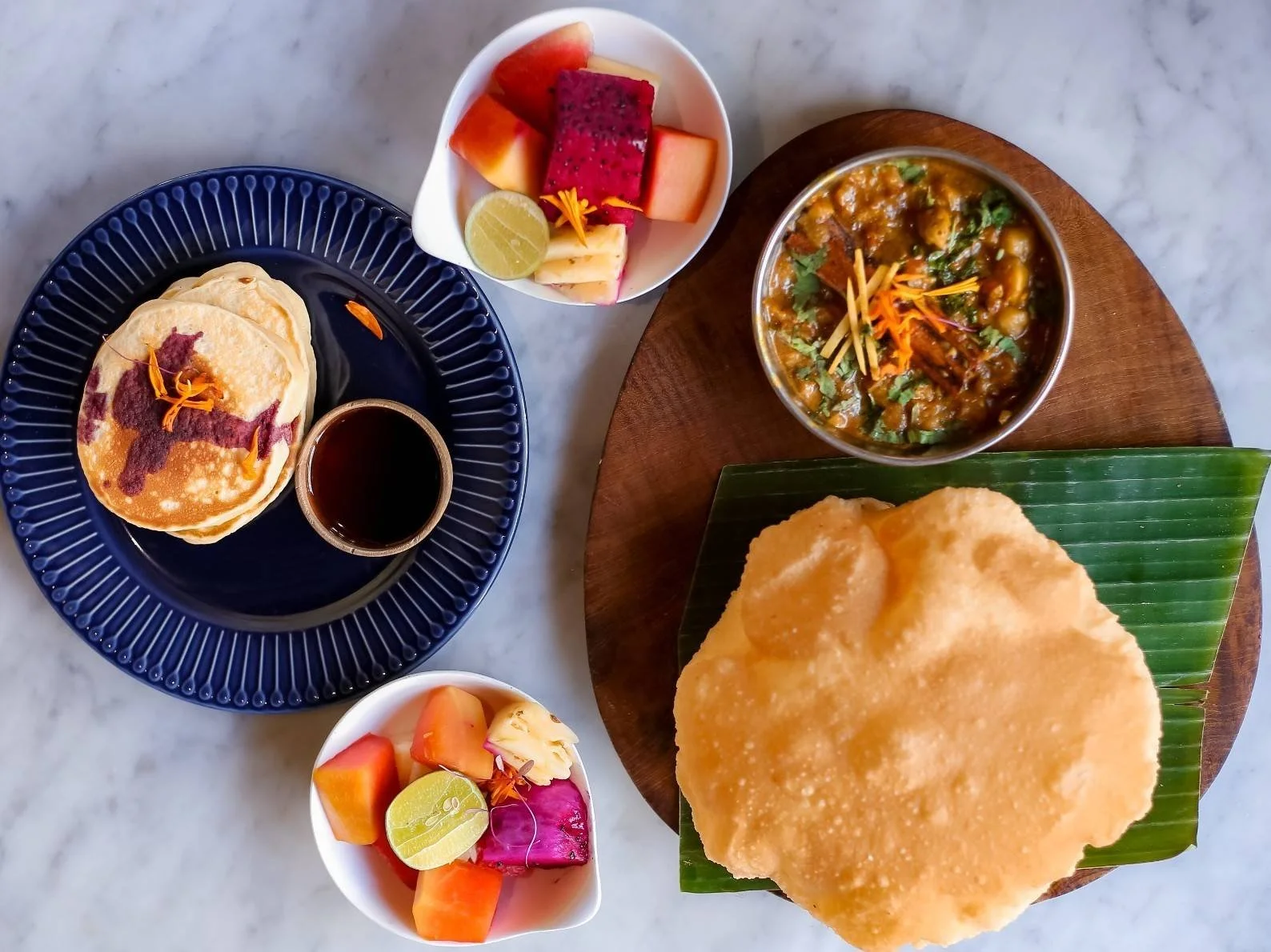 Authentic Indian breakfast served at Pesona Lounge Gili Trawangan.