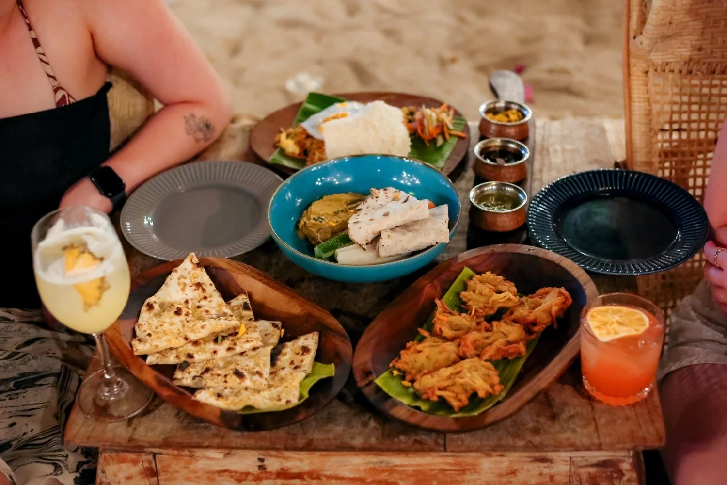 indian dishes served warm and delicious