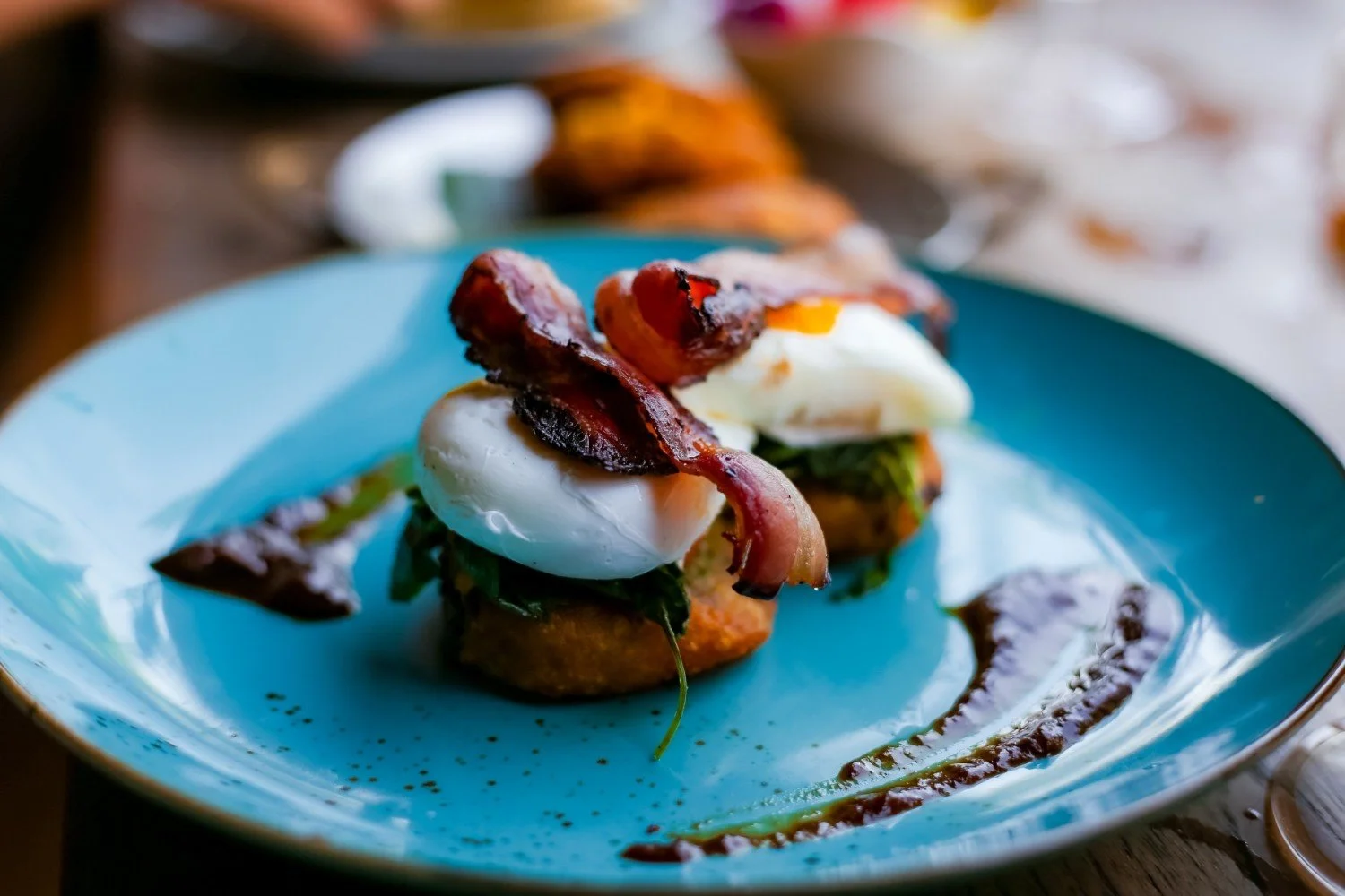 aloo tikki benedict indian fusion breakfast food