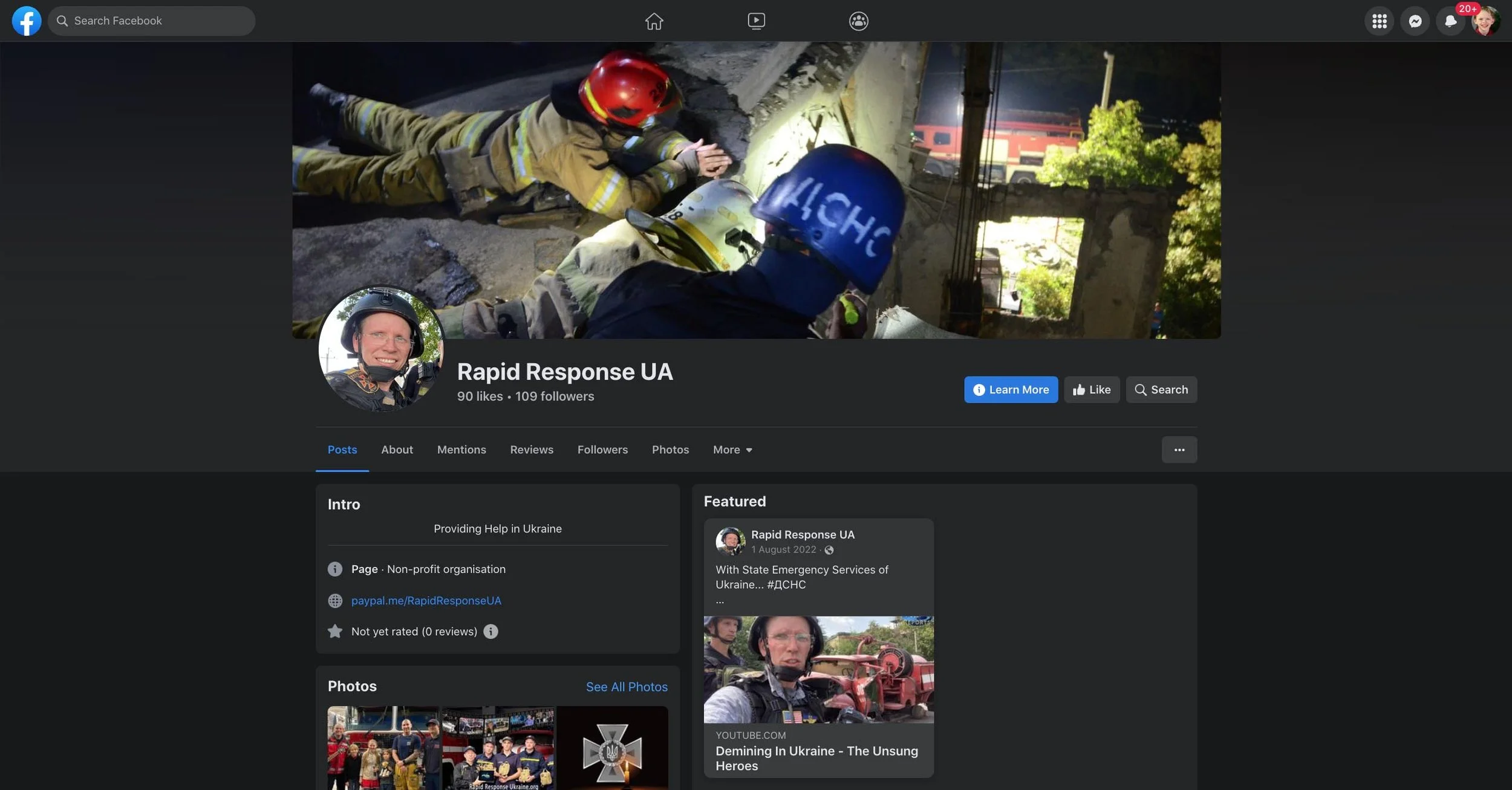 Our Facebook page Rescue Support International