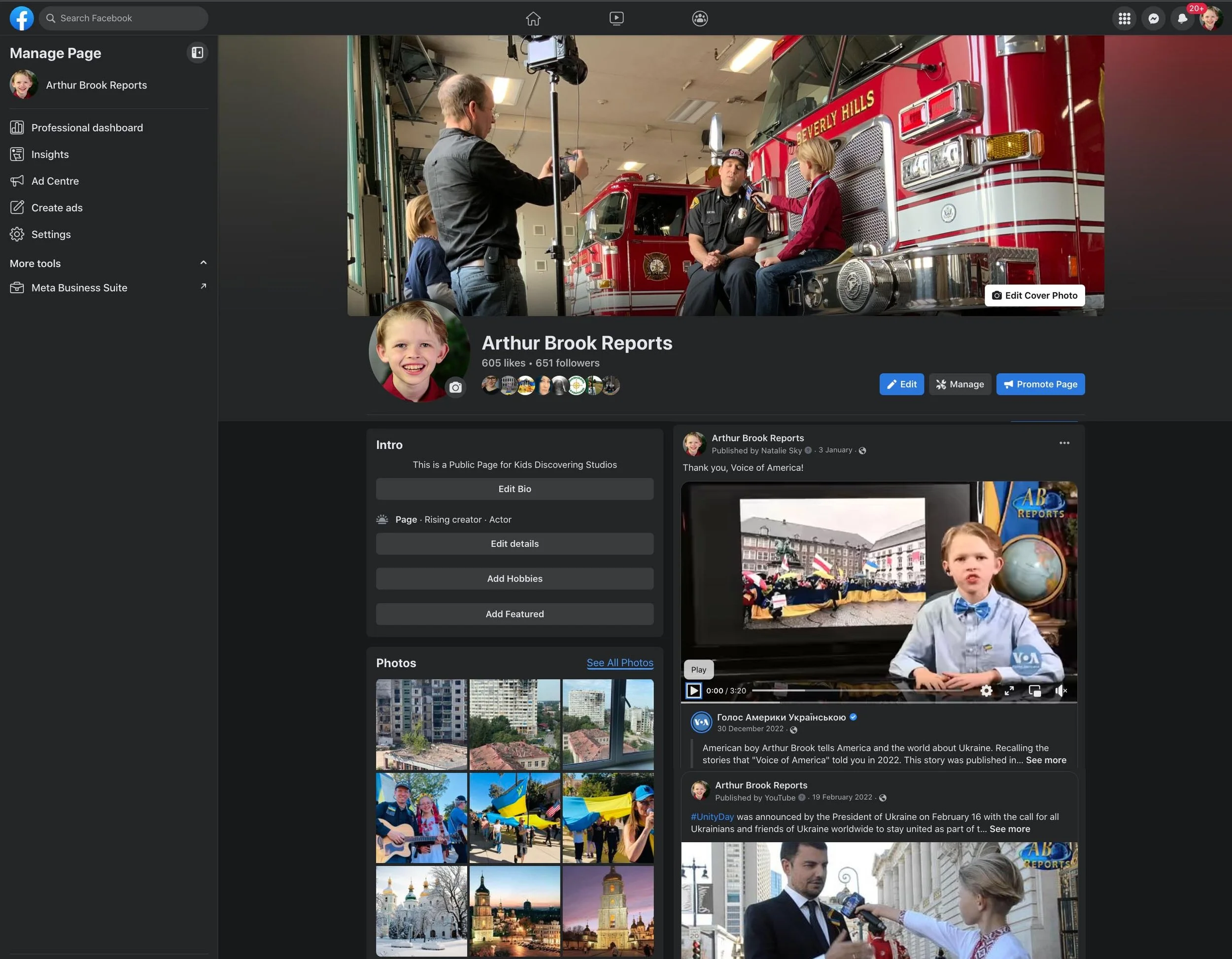 Arthur Brook's Facebook page