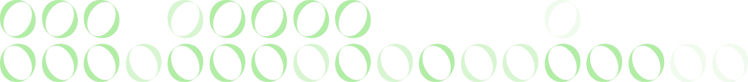 Een patroon van groene cirkels op een zwarte achtergrond.