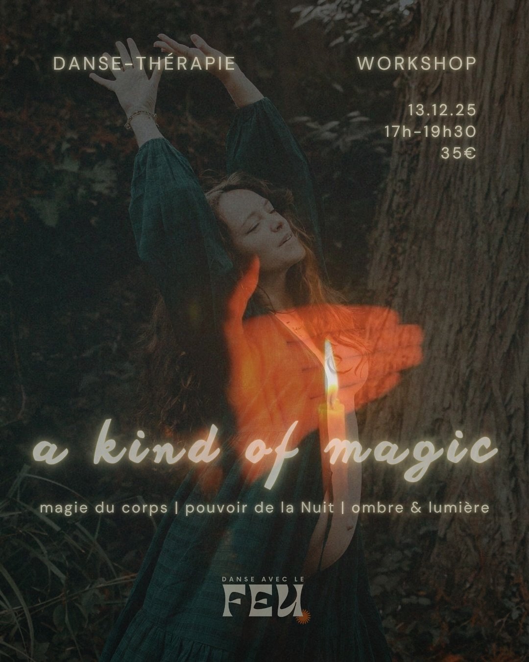 La p&eacute;pite de cette fin d&rsquo;ann&eacute;e ✨

Le premier atelier full danse de cette saison : une invitation &agrave; honorer l&rsquo;intelligence de la Nuit, le savoir intuitif du corps, le scintillement de ta magie int&eacute;rieure. 2h30 d