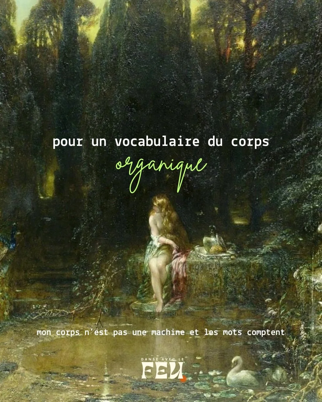 d&eacute;m&eacute;caniser x po&eacute;tiser 

Po&eacute;tiser ne veut pas dire minimiser. Parfois les ressentis corporels sont violents, bruts et &agrave; prendre tr&egrave;s au s&eacute;rieux. De m&ecirc;me que le monde du vivant, qu&rsquo;on inf&ea