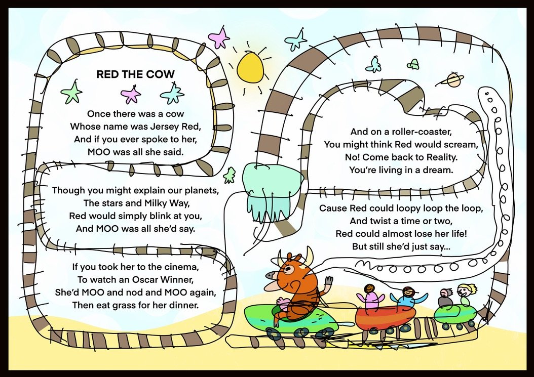 Red The Cow (Print)