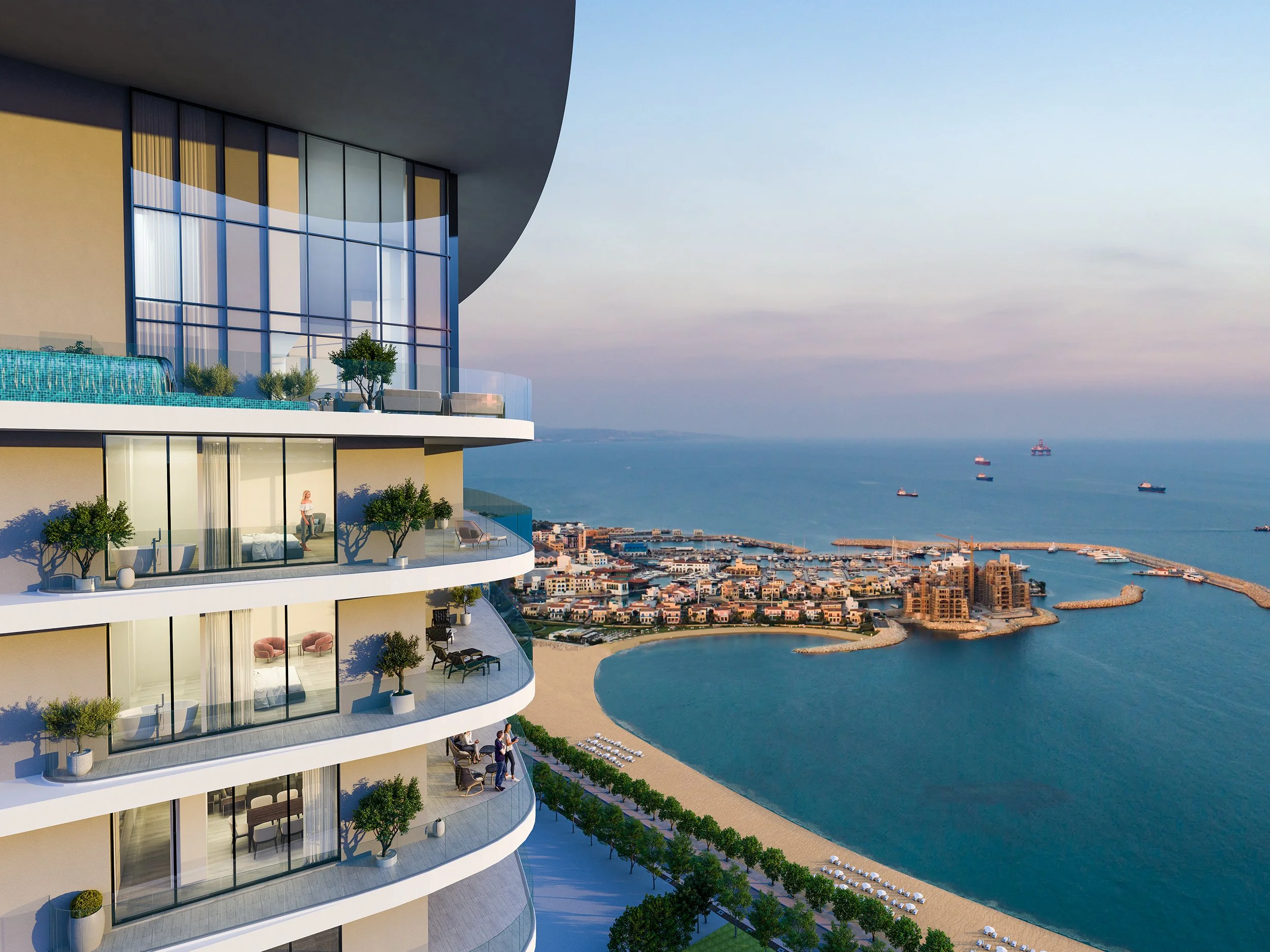 Limassol Blu Marine Penthouse View to Limassol Marina.jpg