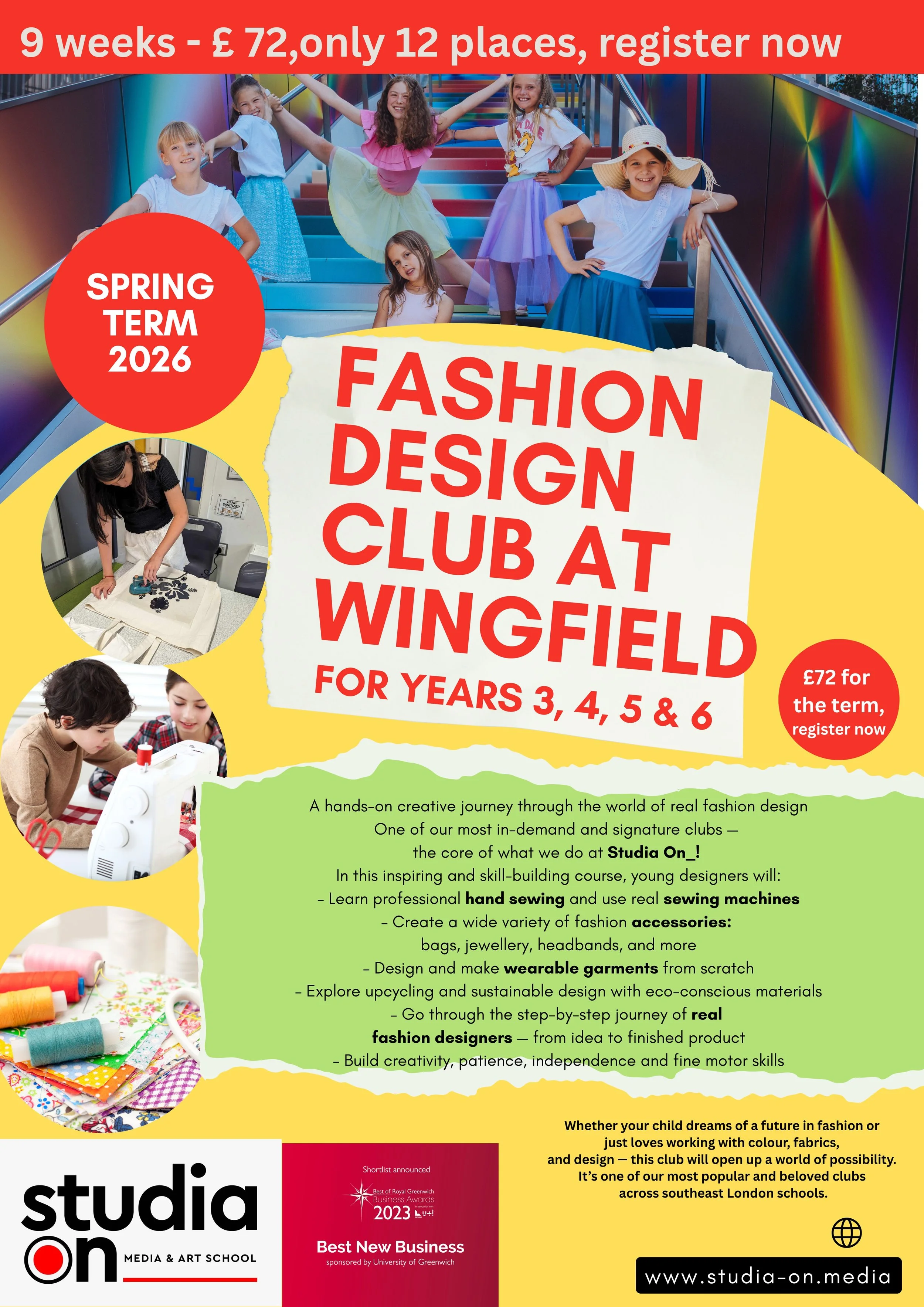 Fashion Design after school club Spring term 2026