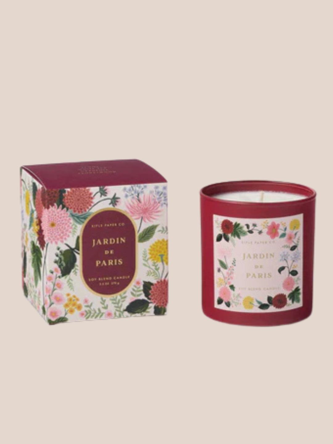 Beautiful Floral Candle