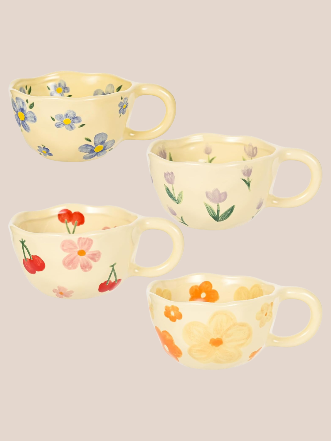 Ceramic Flower Mugs