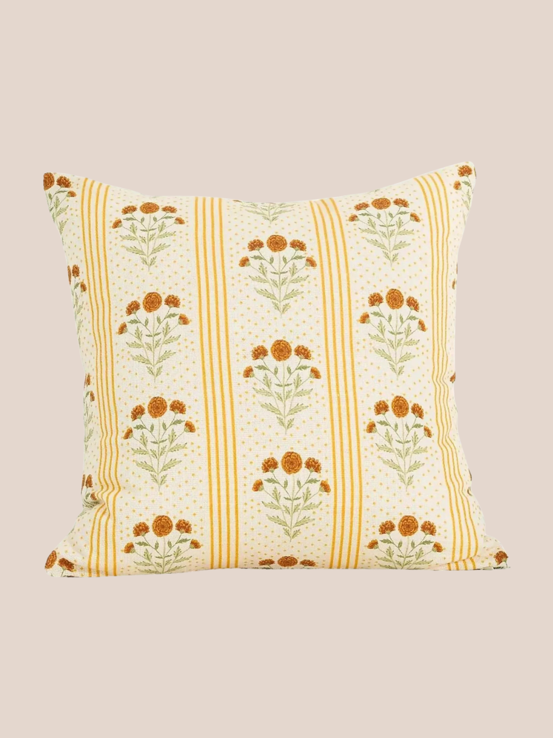 Cotton Woven Floral Pillow