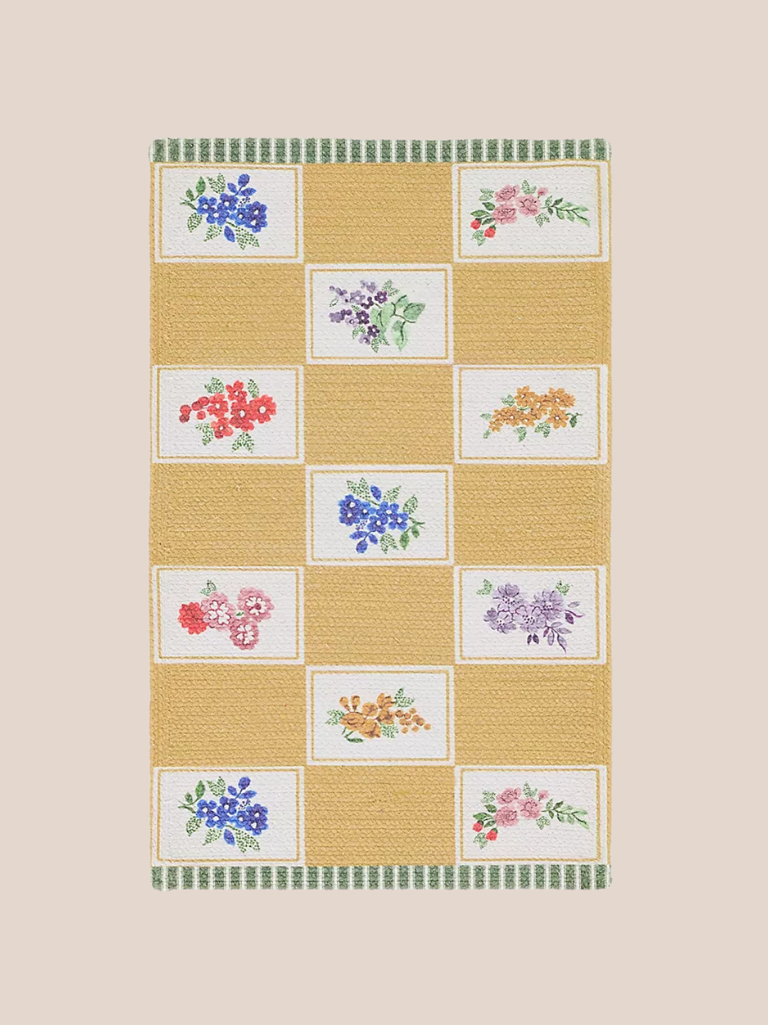 Printed Floral Bath Mat