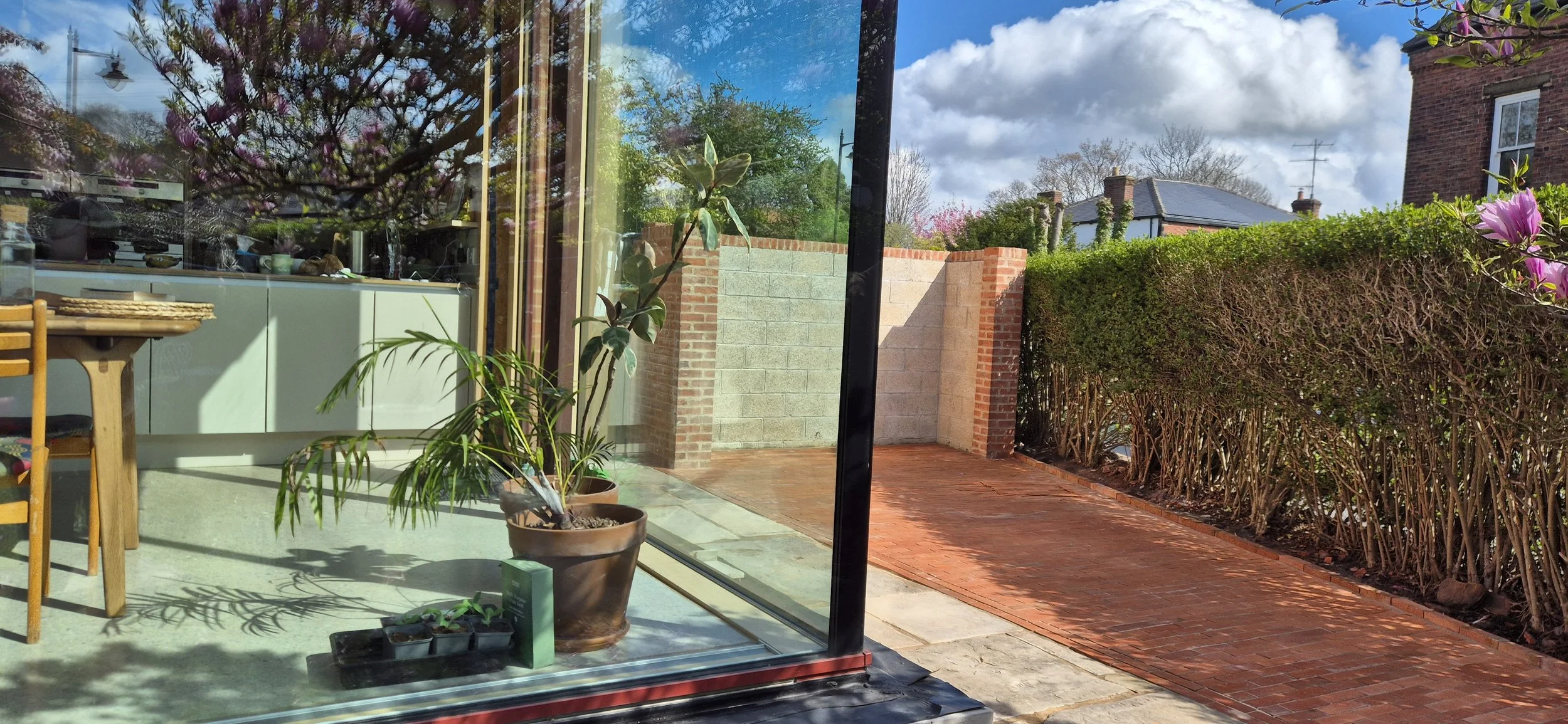 Brick and yorkstone  patio, Netheredge Sheffield