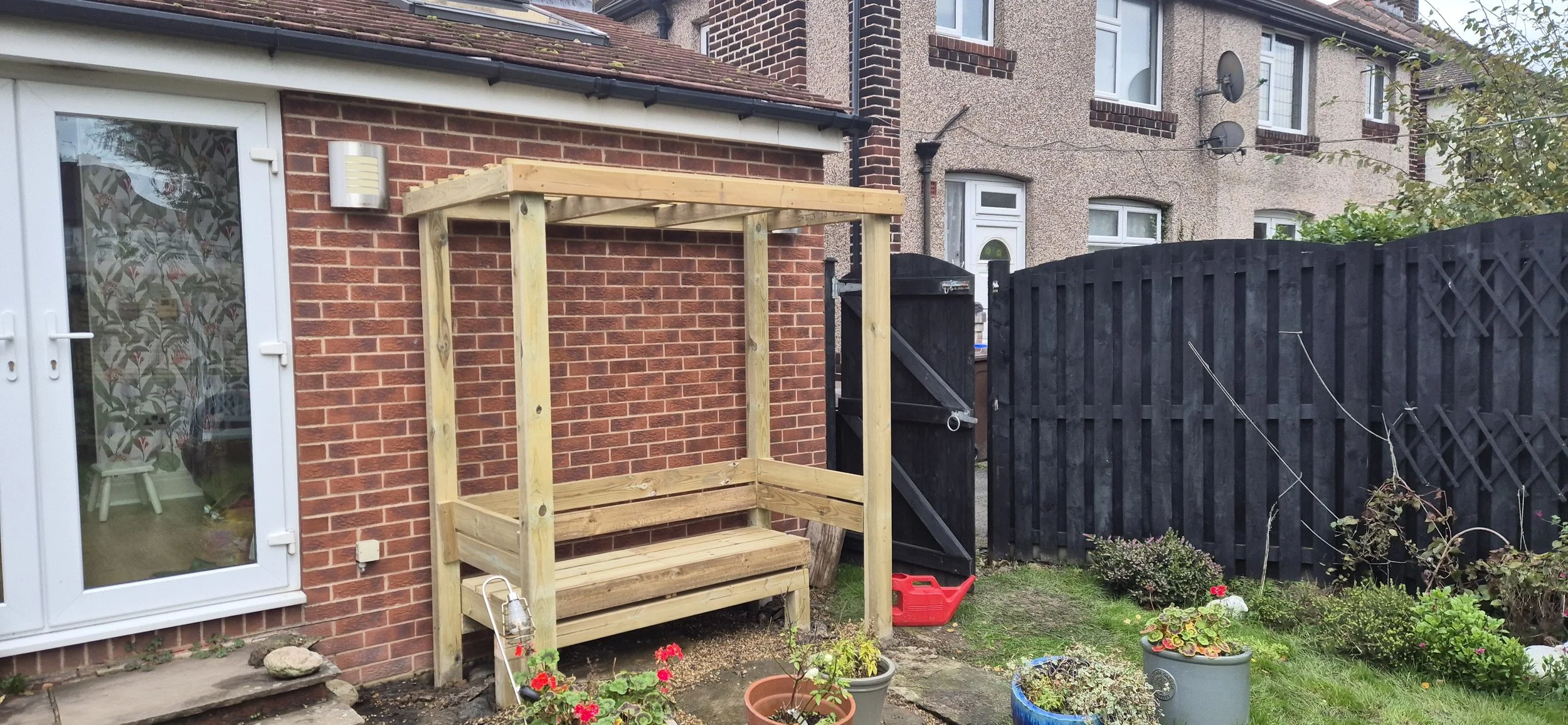 Bespoke Arbour seat, Greenhill Sheffield