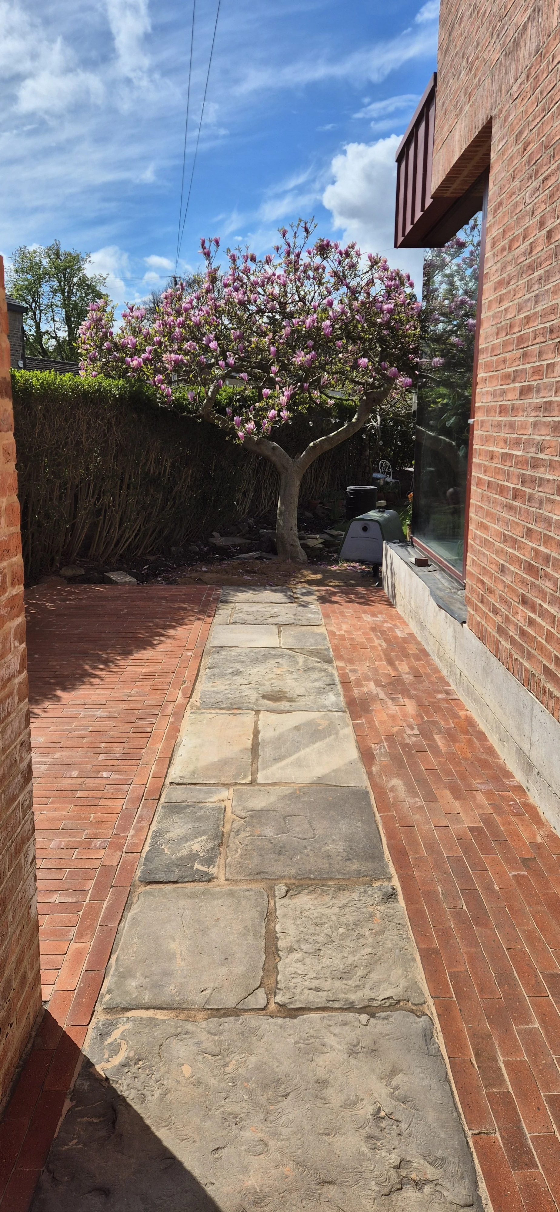 Yorkstone and brick paving Netheredge Sheffield