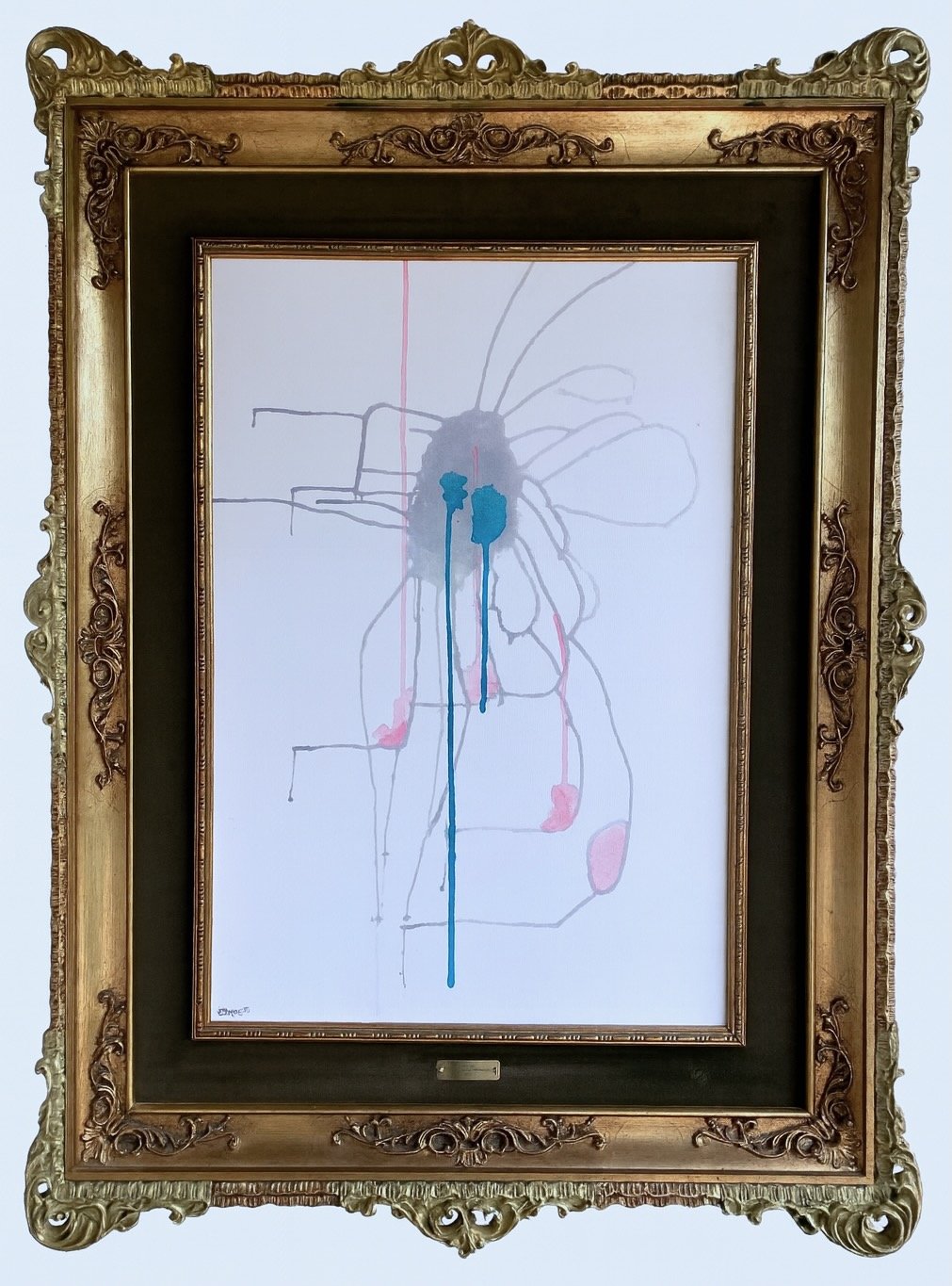 A LAMENT FOR THE OLD MASTERS
Acrylic on canvas. Antique frame, Velvet passpartout.  87 x 107cm. 2025   FOR SALE  