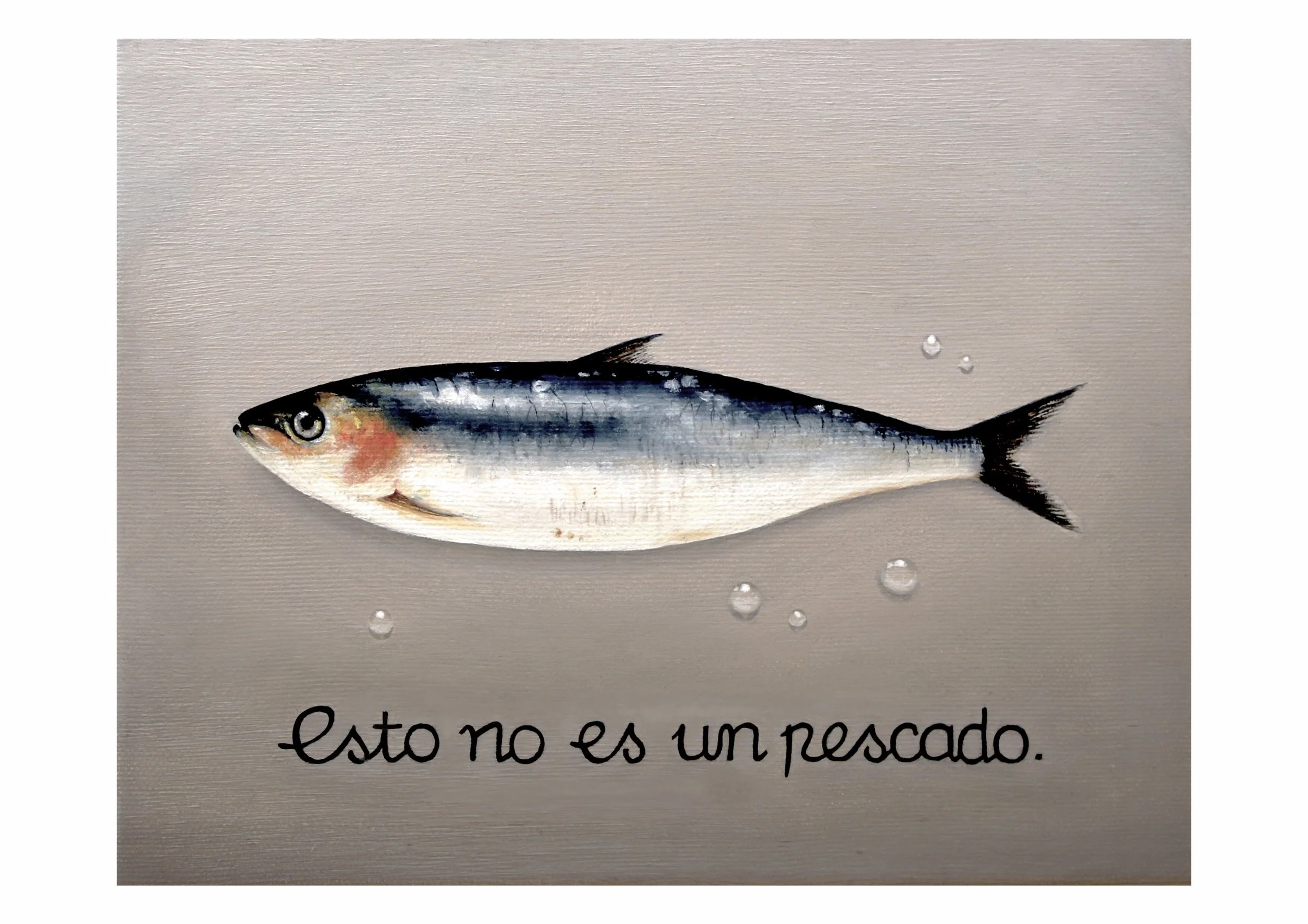 THE TREACHERY OF LANGUAGE
Oil on canvas. 19 x 24cm. 2019   FOR SALE  Reimagining Rene Magritte.