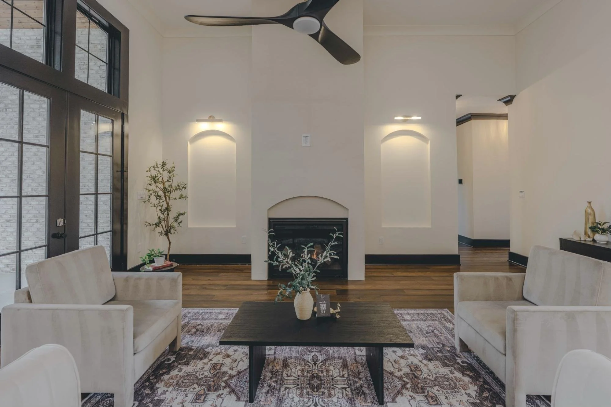 Grand foyer with 14-foot ceilings in Providence Haven by MDI Custom Homes.