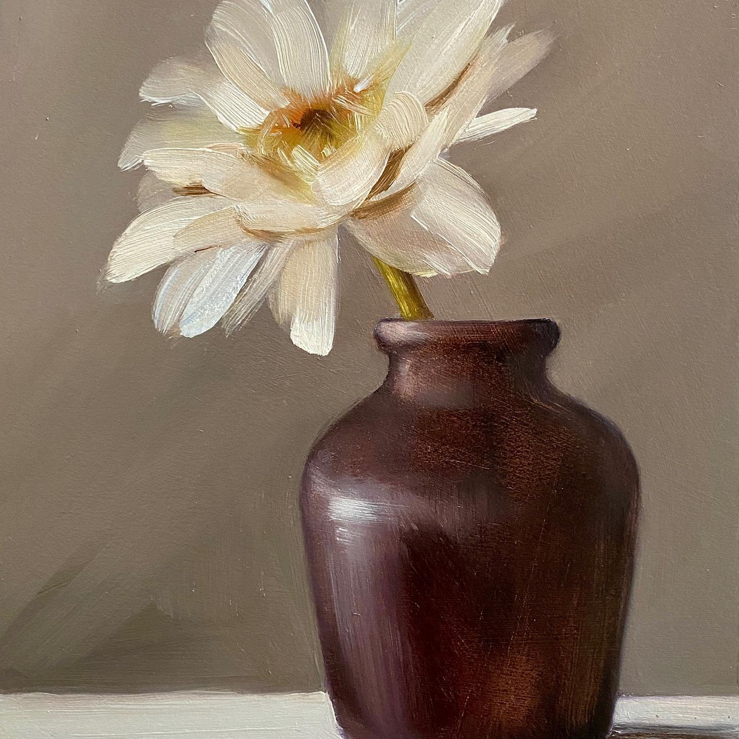 🔴SOLD &lsquo;white flower&rsquo; oil on paper.
So happy to see this sold last night.
Thank you Temp200 and the art collector.

You can check out my other work &lsquo;Lemon&rsquo; exhibiting at @tempgallery.au

Exhibition dates 24 April - 10 May
Thur