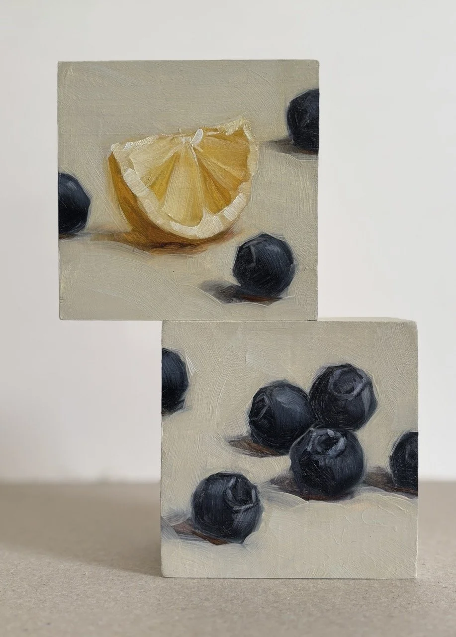 Lemon & Blueberries Diptych