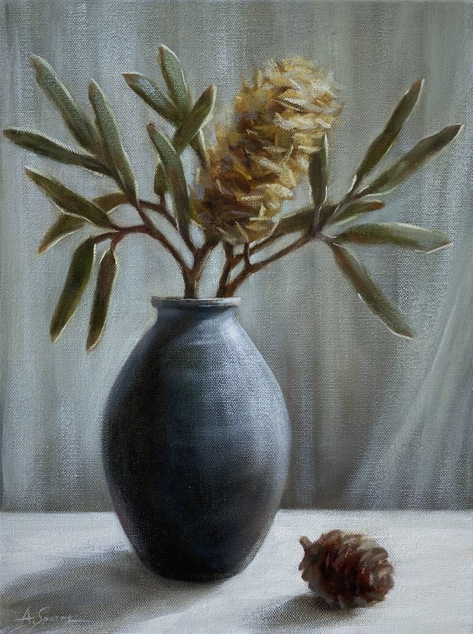 Banksia in a vase