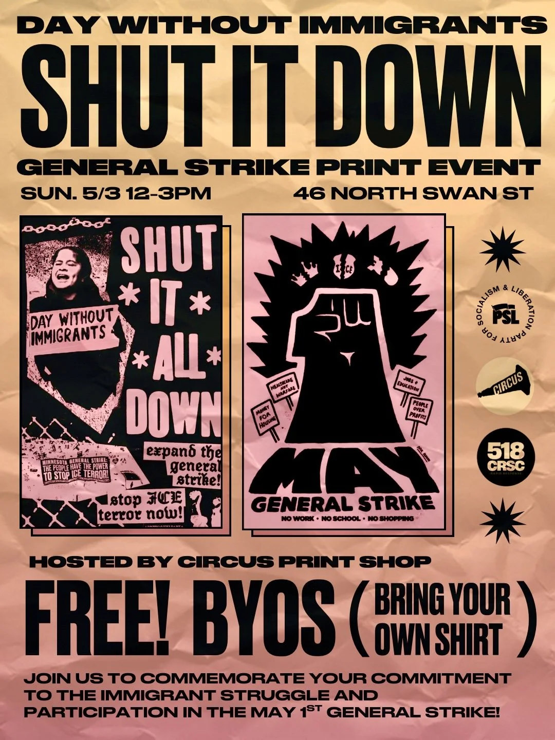May Day - General Strike Print Event