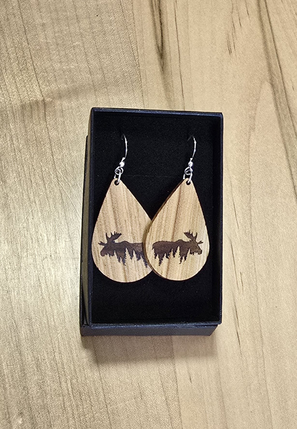 Hardwood Inlay Earrings