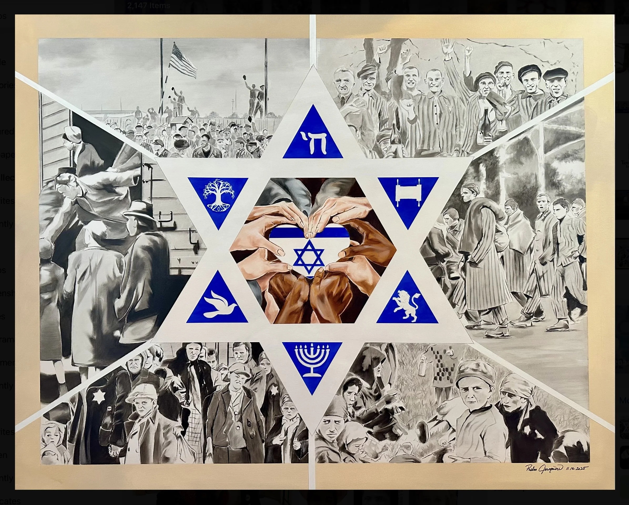 Ometz Lev (Courage of the Heart) honors the strength and courage of the Holocaust victims. 