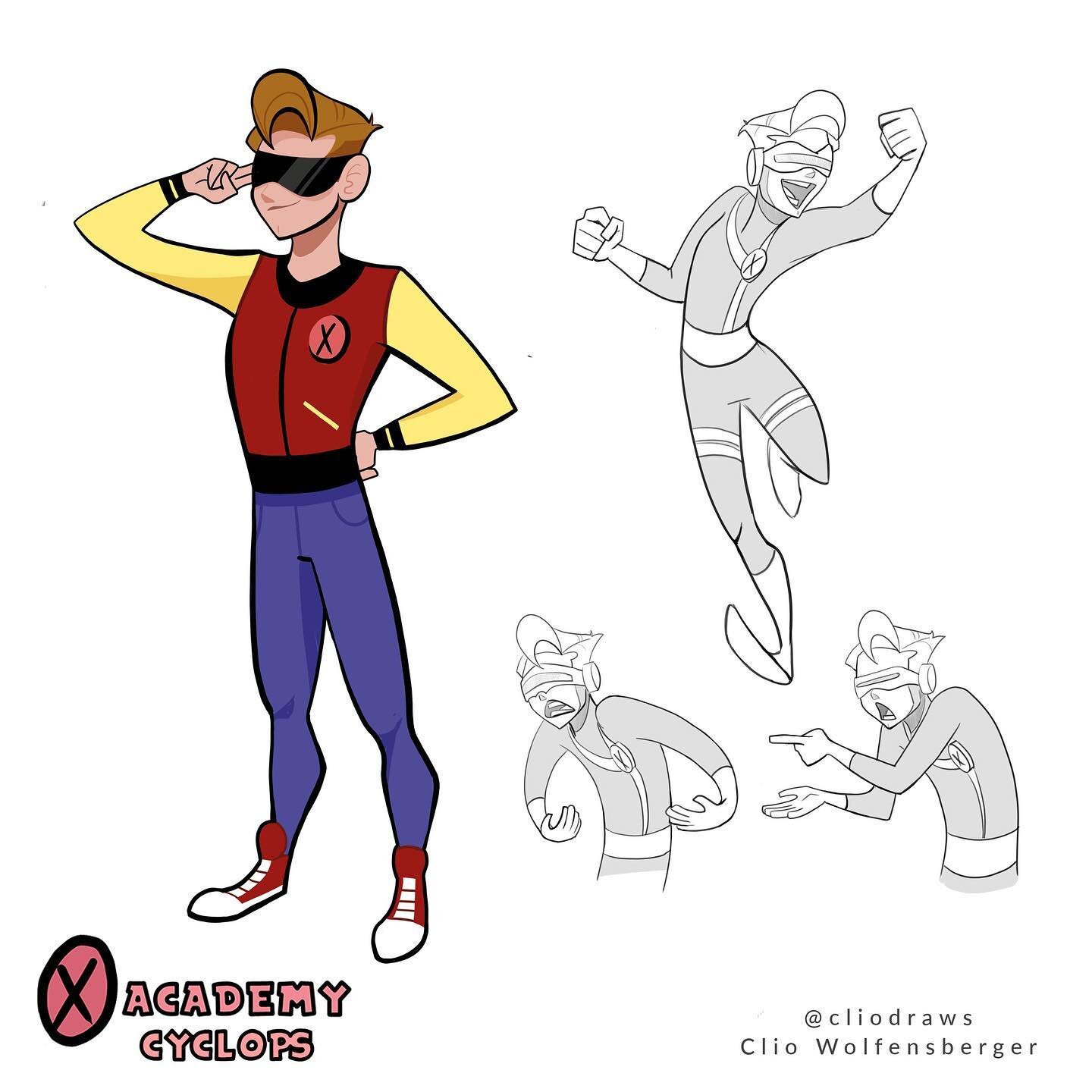 ᙭ ᗩᑕᗩᗪEᗰY
young Cyclops 💥
&bull;
And he&lsquo;s of course the cool kid on campus! 😎 
&bull;
#xmen #cyclops #marvel #characterdesign #conceptdesign #animation #tvanimation #comics #digitalart #glasses #superpowers #art #photoshop #wacom #illustratio