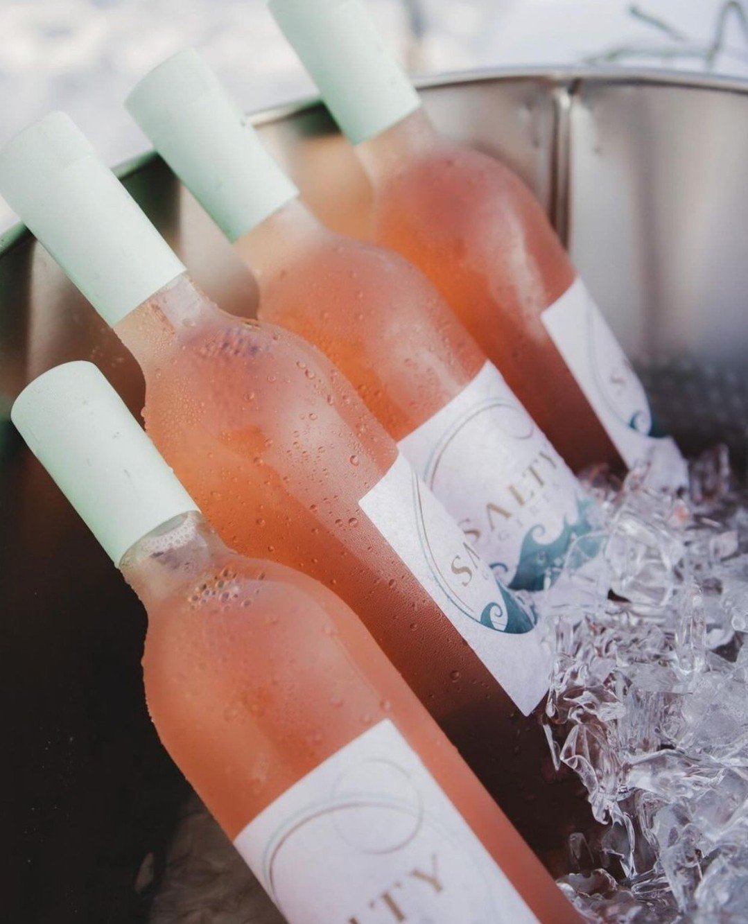 For the beach, pool, and everything in between... SALTY Ros&eacute; beach + pool friendly wine just belongs 💞⁠
⁠
⁠
🥂 Shop at saltybeverages.com ⁠
⁠
Beach-safe Ros&eacute; in a full-size, luxe plastic bottle | #sipsalty #winelover #30a #rosewine #fl