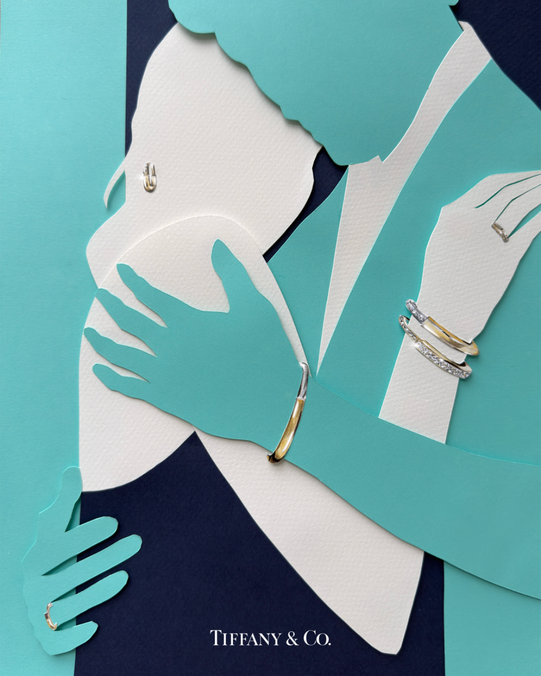 Mock Valentine's Day ad for Tiffany & Co featuring their Lock collection