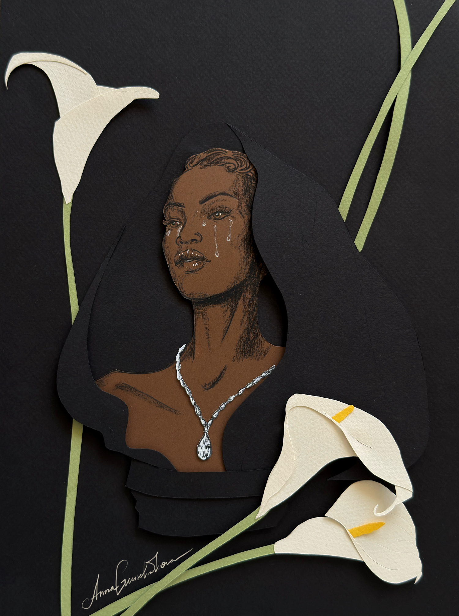 Original artwork inspired by Anok Yai in Balenciaga for Met Gala 2026