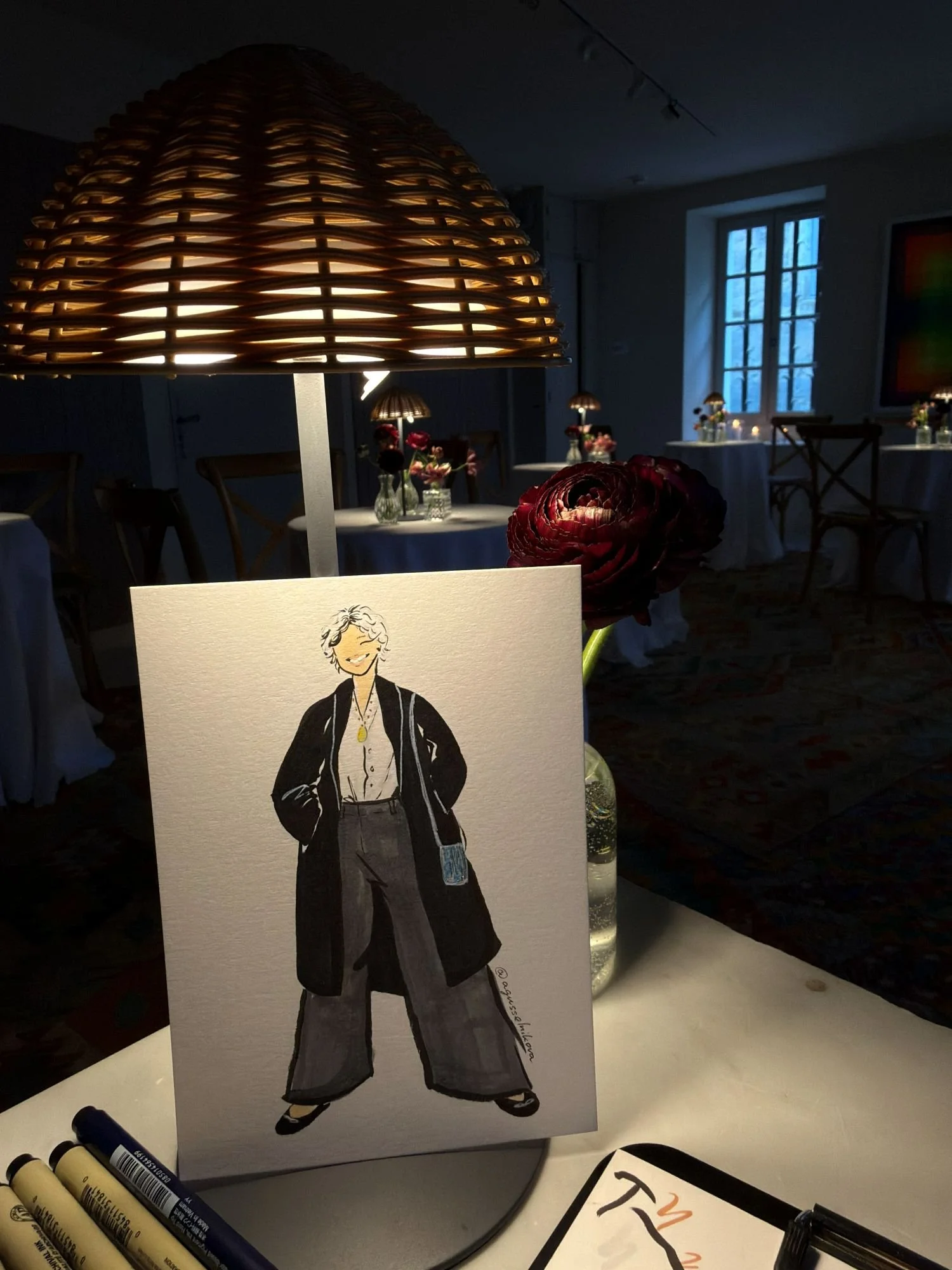 Quick fashion illustration live by Anna Gusselnikova