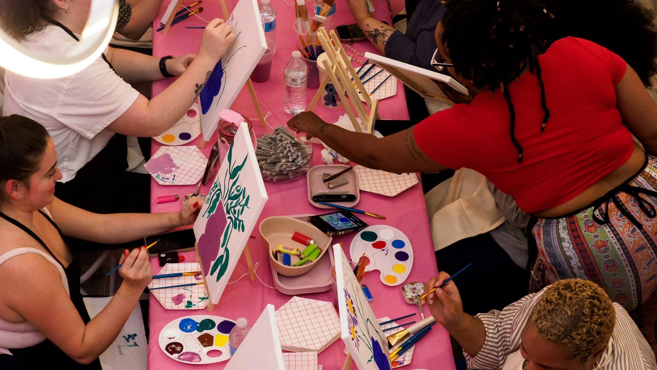 Blunt Sluts, a boutique dispensary and event space in Washington, D.C. held their first event, a "paint n' puff"