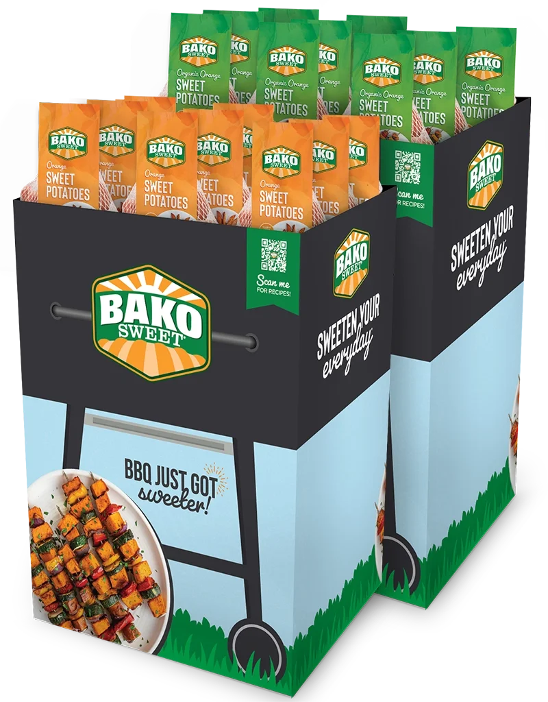 Bako's grilling themed shipper bins.
