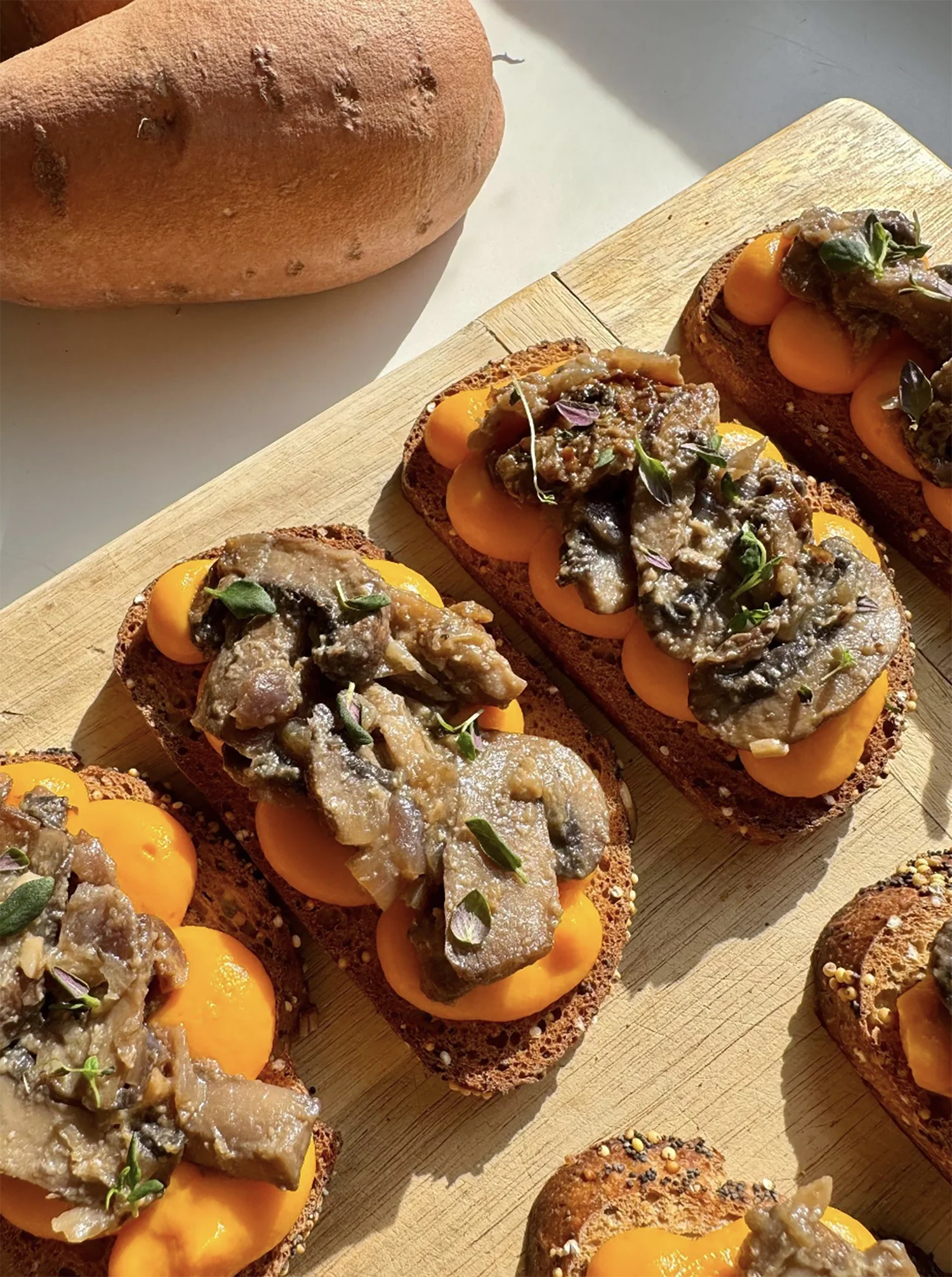 Sweet Potato Crostini