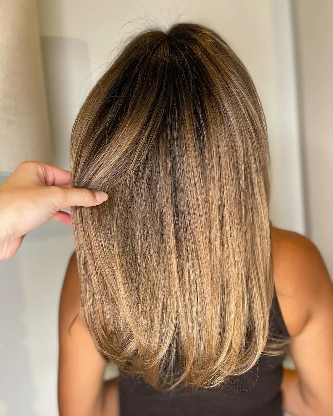 Foto of a professional balayage