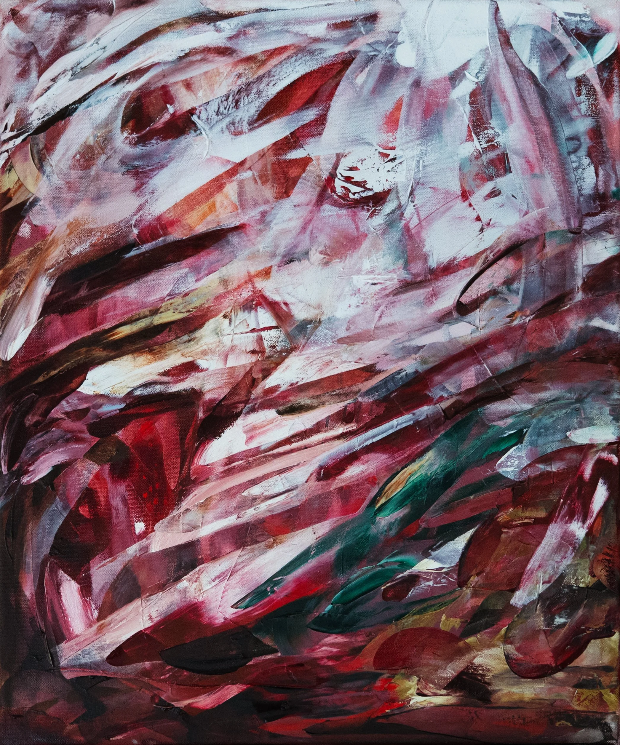 How Much Pressure Does it Take to Make a Diamond?, 2026. Oil on canvas. 24 x 20 inches.
