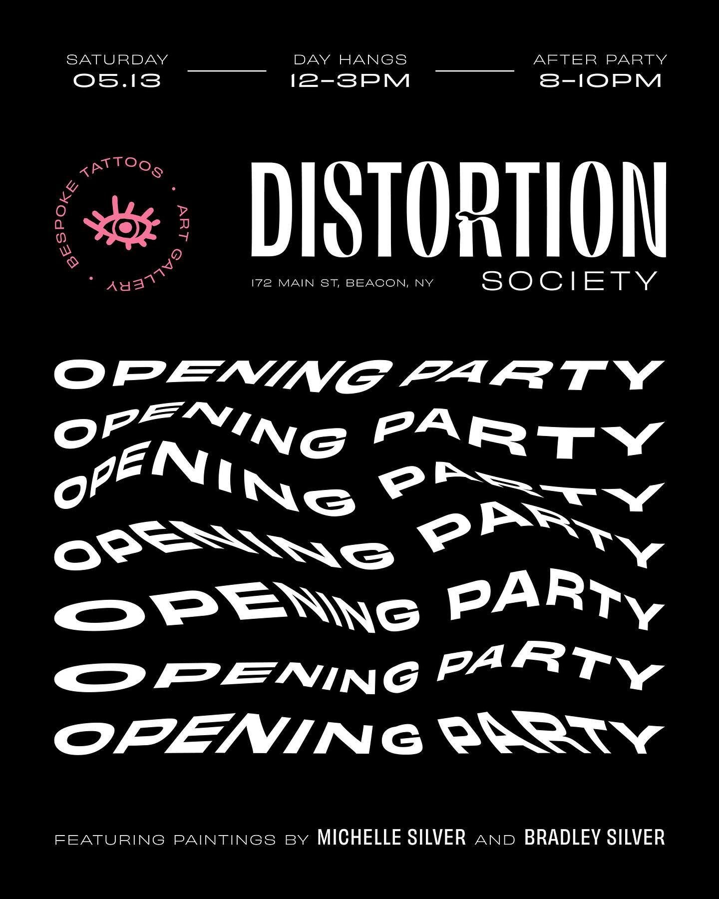 ⚡️OPENING PARTY⚡️ You&rsquo;re invited to the opening exhibition &amp; party for @bradleysilvertattoo and my new concept @distortion_society✨ Part contemporary art gallery and part bespoke tattoo studio, Distortion Society is a multi disciplinary art
