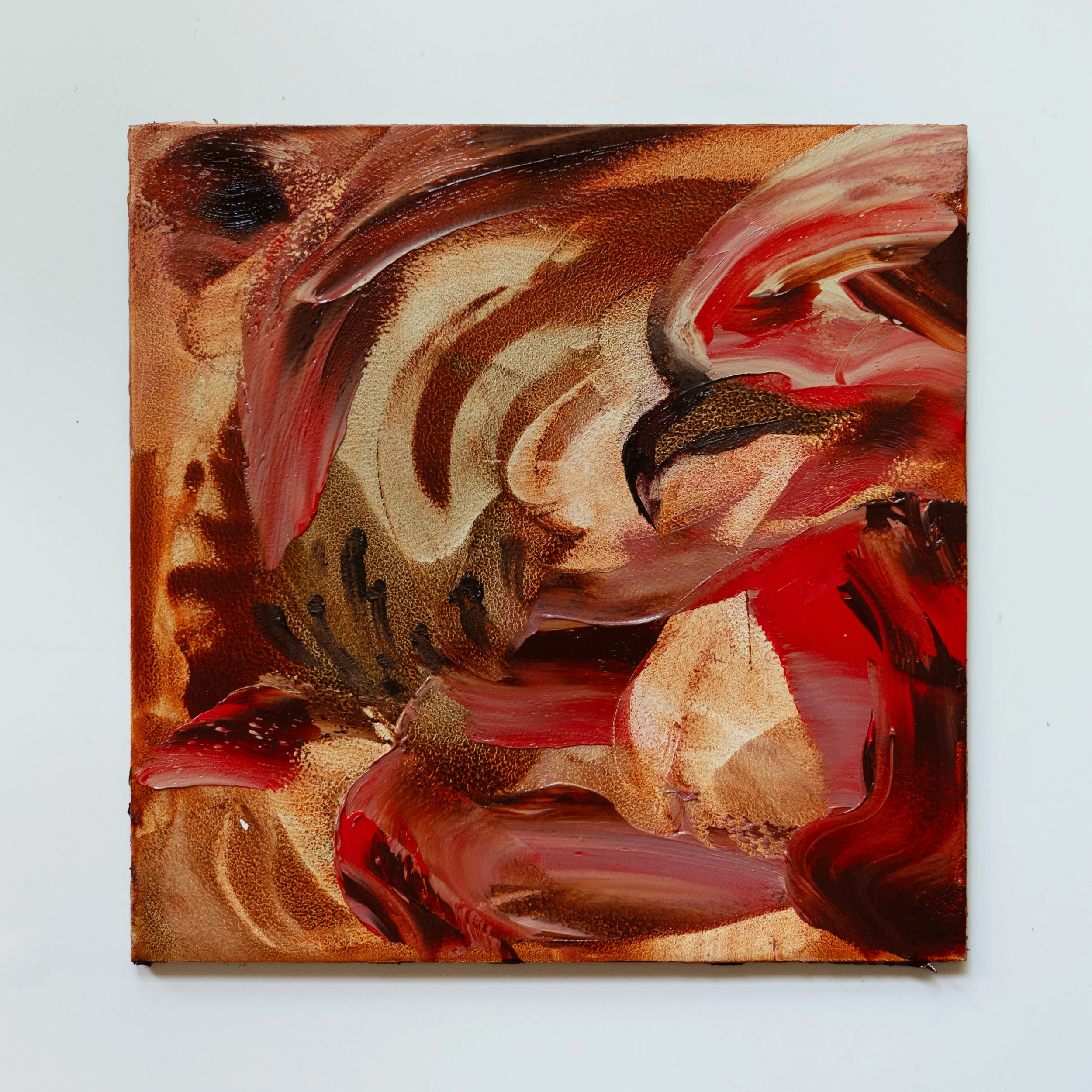Mind's Eye 6, 2026. Oil on aluminum. 6 x 6 inches. Exclusively available through Elijah Wheat Showroom.
